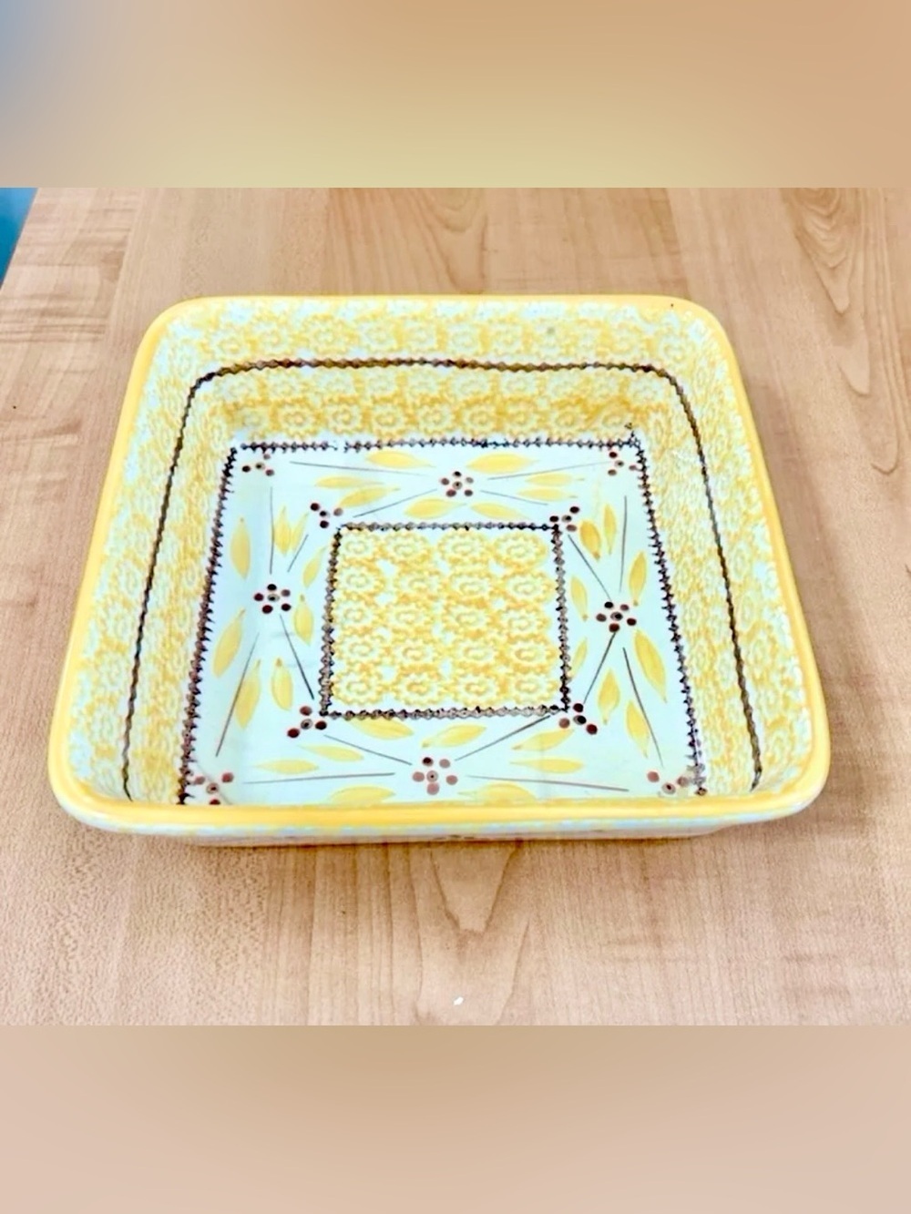 temptations bakeware presentable ovenware old world yellow Tara baking dish